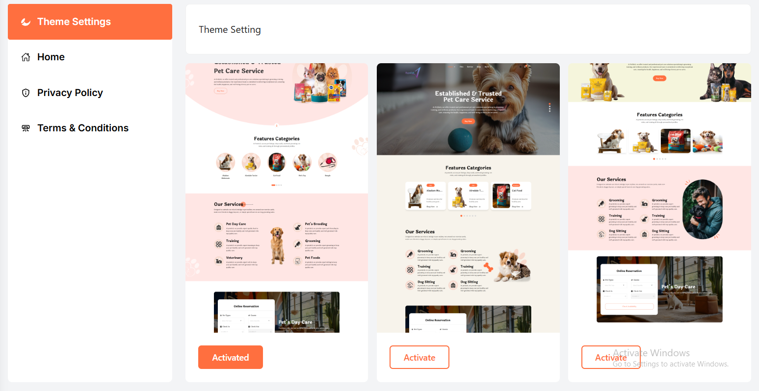 Theme Setting