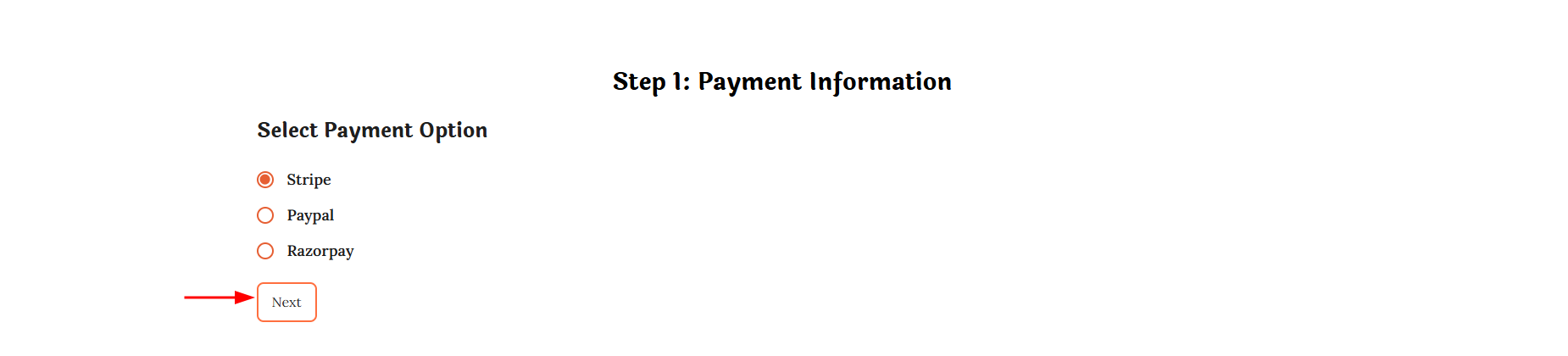 Payment Information
