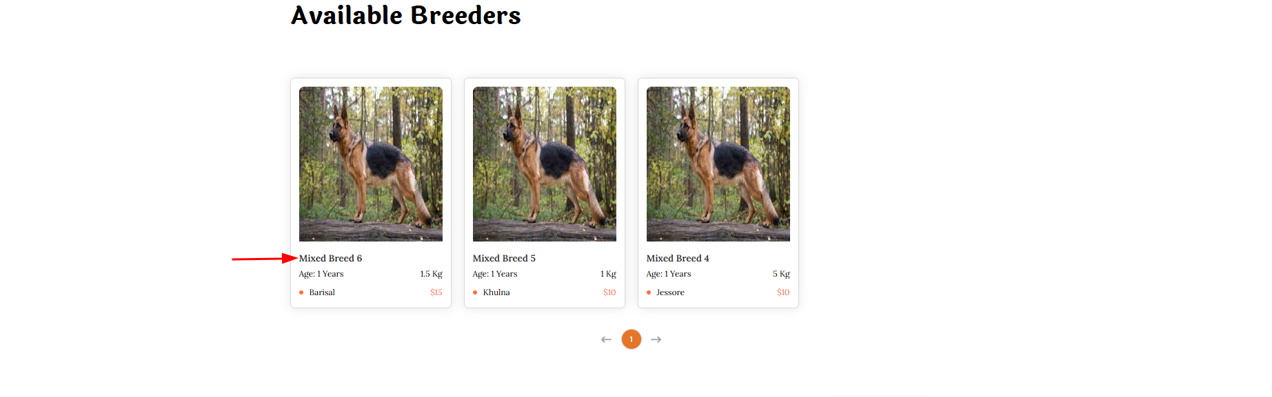 Available Breeders